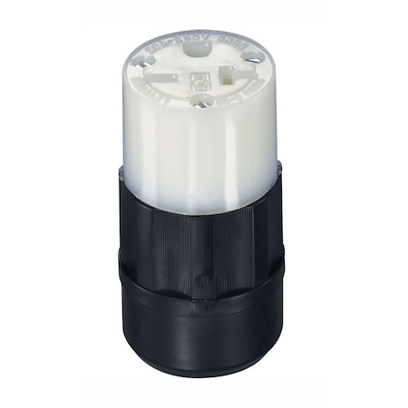 Leviton Straight Blade Plug, 6-20P, 20 A, 250V AC, 2 Pole, Screw Terminals 05469-00C